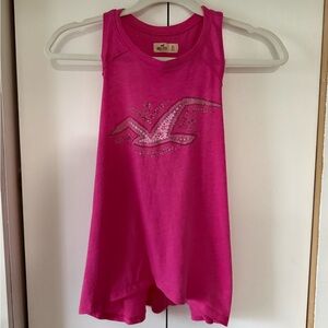 Vintage Y2K Hollister Bright Pink Tank Top Size XS